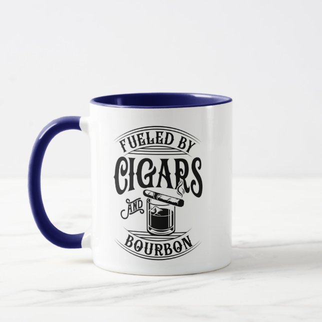 Fueled By Cigars & Bourbon Mug (Left)