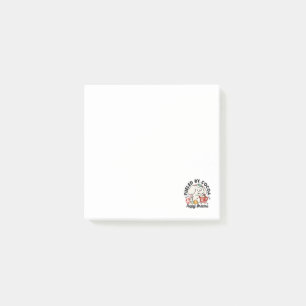 Fueled by Cocoa and Puppy Dreams – Cute Winter Dog Post-it Notes