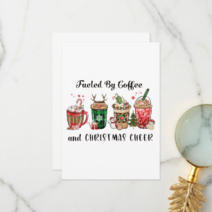 Fueled by Coffee and Christmas Cheer Thank You Card