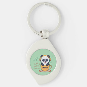 fueled by coffee and country music keychain