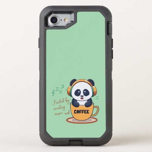 fueled by coffee and country music OtterBox defender iPhone SE87 case