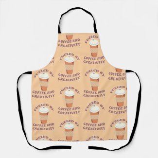 Fueled By Coffee and Creativity Fun Pattern