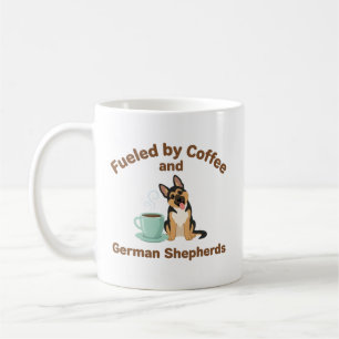 Fueled by Coffee and German Shepherds Dog Lover Mug