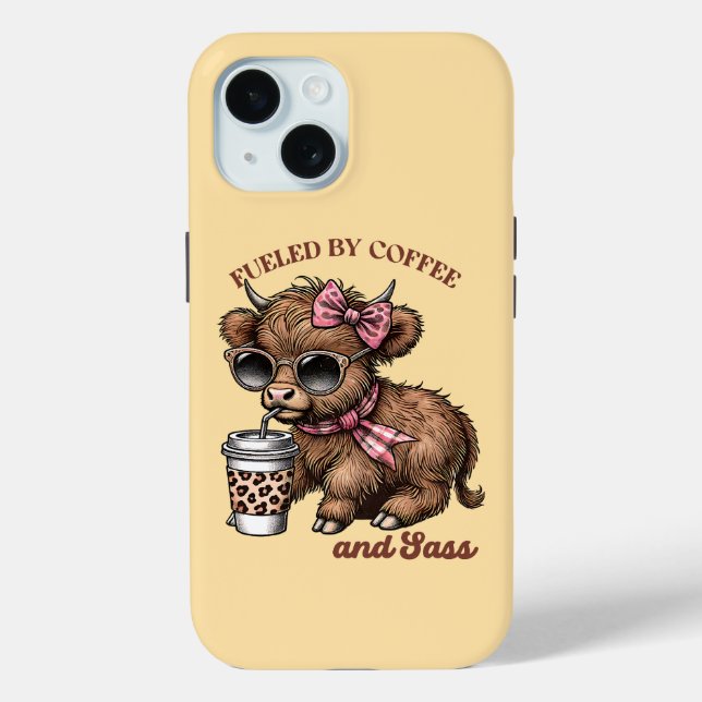 Fueled by Coffee and Sass Case-Mate iPhone Case (Back)