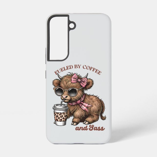Fueled by Coffee and Sass Samsung Galaxy Case (Back)