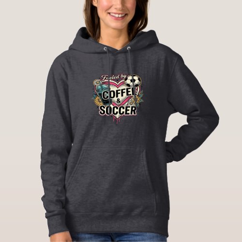 Fueled By Coffee And Soccer Vintage Shirt Design_1