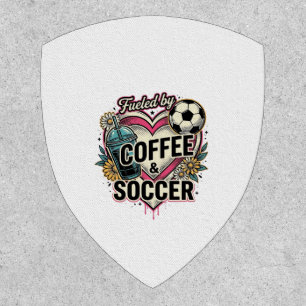 Fueled By Coffee And Soccer Vintage Shirt Design_1 Patch