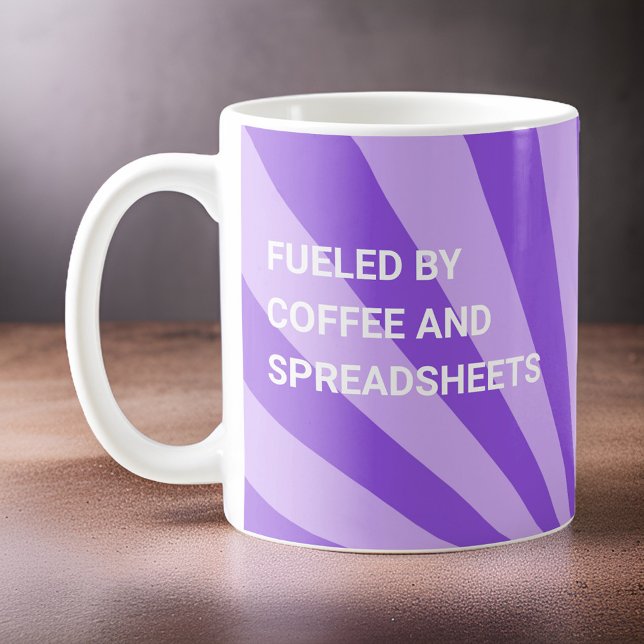 Fueled By Coffee and Spreadsheets - Purple Mug (Creator Uploaded)