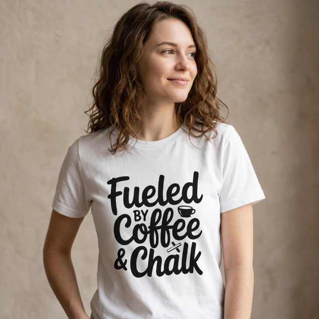Fueled by Coffee & Chalk Women's  Tri-Blend Shirt (Creator Uploaded)