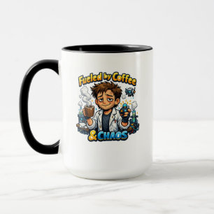 Fueled by Coffee & Chaos – Funny Scientist Mug