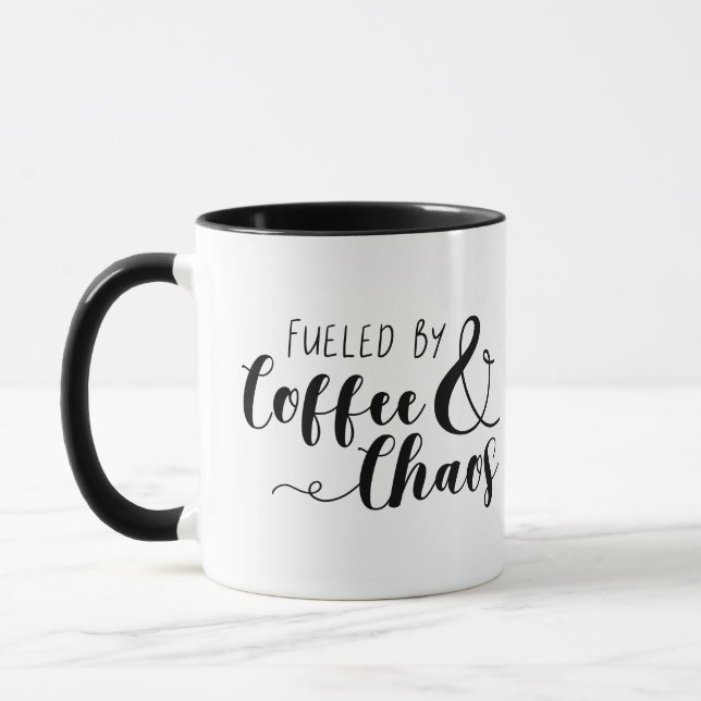 Fueled By Coffee & Chaos Mug (Left)