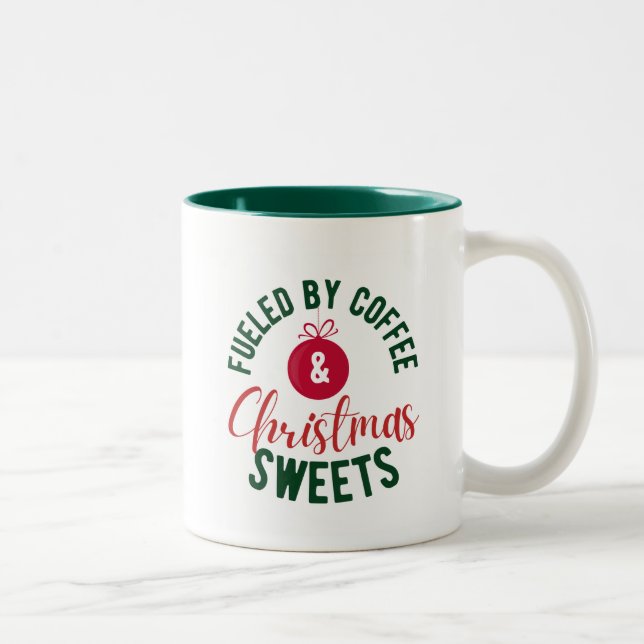 Fueled by Coffee & Christmas Sweets: Holiday Mug (Right)