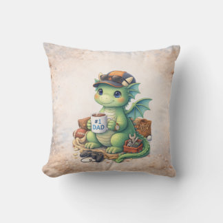 Fueled by Coffee Dad Jokes & Love Throw Pillow