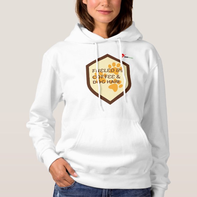 Fueled by Coffee & Dog Hair – Funny Pet lover Hoodie (Front)