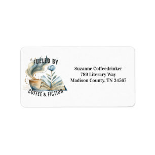Fueled by Coffee & Fiction Address Labels