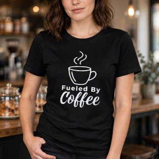 Fueled By Coffee Funny Caffeine Lover Tri-Blend Shirt