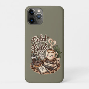 Fueled by Coffee & Good Vibes – Cute Coffee Lover iPhone 11 Pro Case