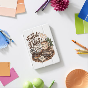 Fueled by Coffee & Good Vibes – Cute Coffee Lover iPad Mini Cover