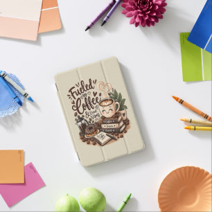 Fueled by Coffee & Good Vibes – Cute Coffee Lover iPad Mini Cover