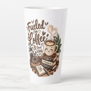 Fueled by Coffee & Good Vibes – Cute Coffee Lover  Latte Mug