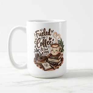Fueled by Coffee & Good Vibes – Cute Coffee Lover  Mug