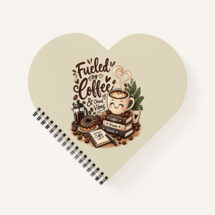 Fueled by Coffee & Good Vibes – Cute Coffee Lover  Notebook