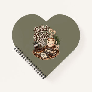 Fueled by Coffee & Good Vibes – Cute Coffee Lover Notebook