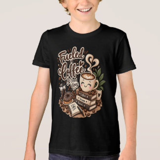 Fueled by Coffee & Good Vibes – Cute Coffee Lover  Tri-Blend Shirt