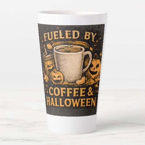 Fueled By Coffee & Halloween  Latte Mug