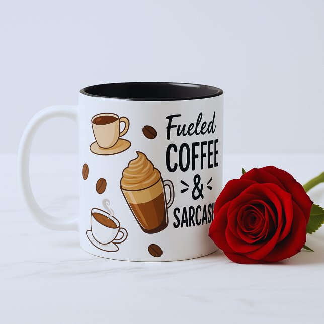 Fueled by Coffee & Sarcasm Mug – Funny Gift (Creator Uploaded)