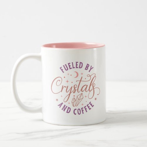 Fueled by Crystals and Coffee Fun Halloween Two_Tone Coffee Mug