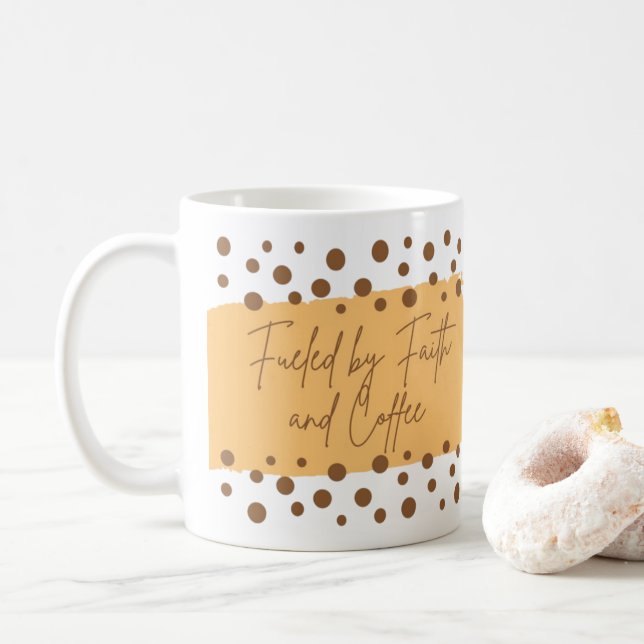 Fueled by Faith and Coffee Mug (With Donut)
