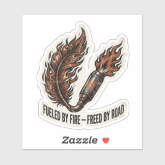 Fueled By Fire Freed By Road Phoenix Exhaust Stick Sticker