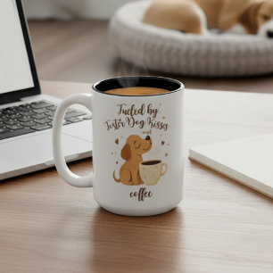 Fueled By Foster Dog Kisses Coffee Rescue Two-Tone Coffee Mug