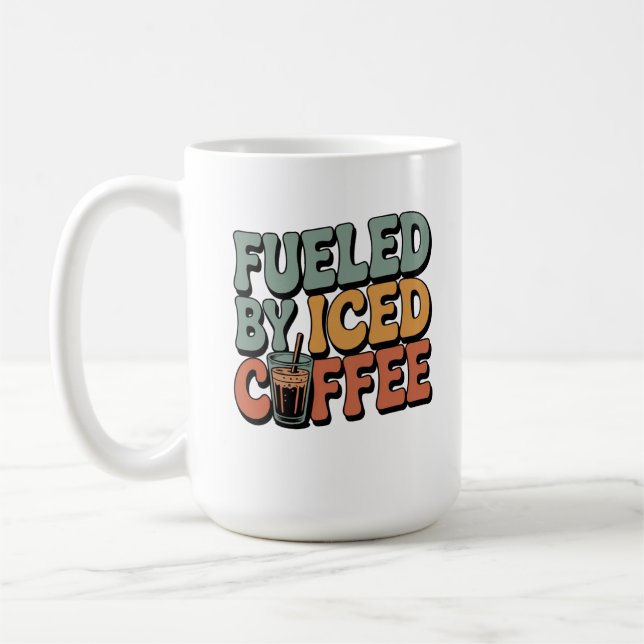 Fueled by Iced Coffee Coffee Mug (Left)