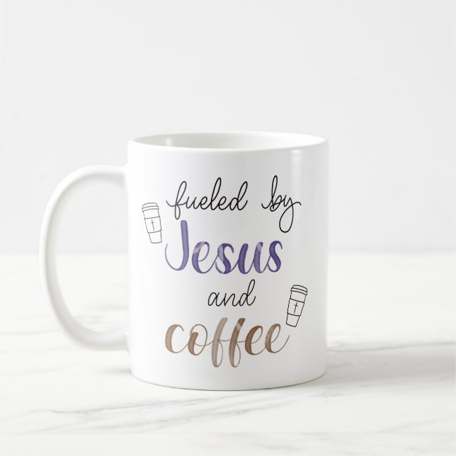 Fueled by Jesus and coffee Mug (Left)