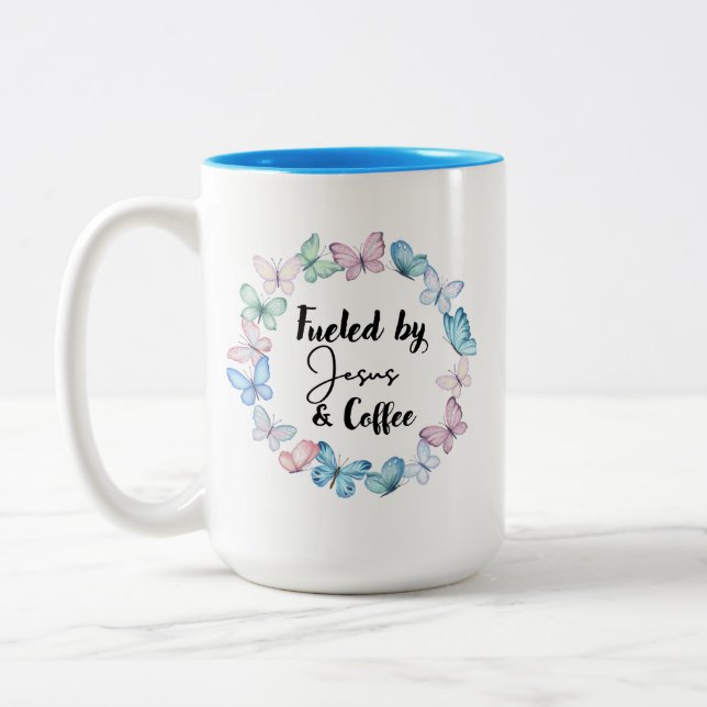 Fueled by Jesus & Coffee LARGE mug (Left)
