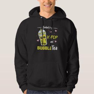 Fueled By K-Pop And Bubble Tea Kawaii Boba Tea Hoodie
