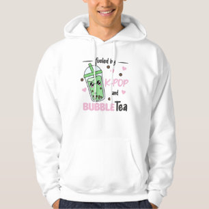 Fueled By K-Pop And Bubble Tea Kawaii Boba Tea Hoodie