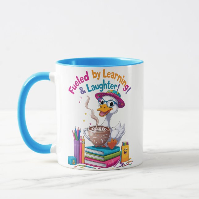 Fueled by Learning Goose Mug – Back to School Fun (Left)
