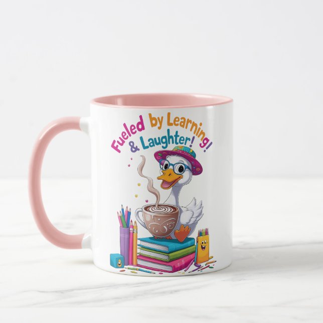 Fueled by Learning Goose Mug – Back to School Fun (Left)