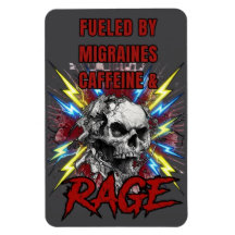 Fueled by Migraines Pure Liquid Rage Skull