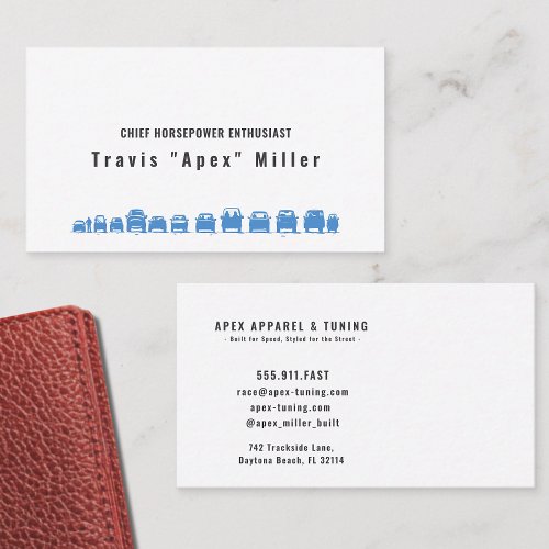 Fueled by Passion, Driven by Blue: Premium Custom Business Card