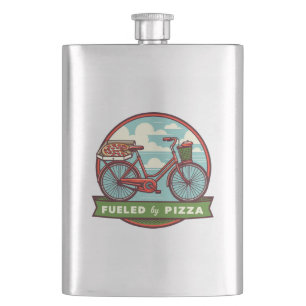 Fueled By Pizza Bike Flask