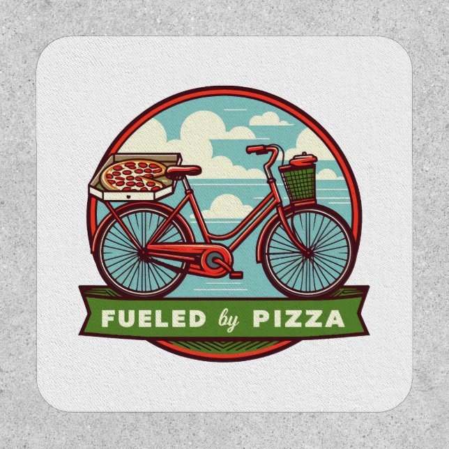 Fueled By Pizza Bike Patch (Front)