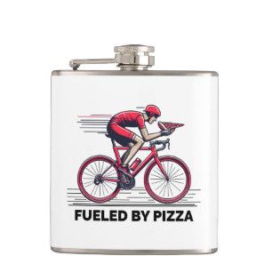 Fueled By Pizza Cyclist Flask