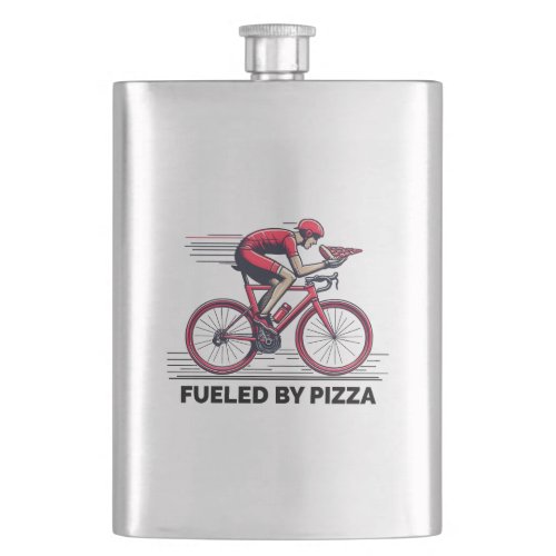 Fueled By Pizza Cyclist Flask