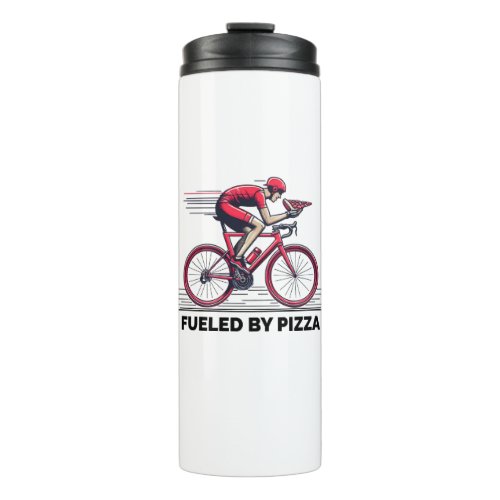 Fueled By Pizza Cyclist Thermal Tumbler