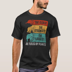 Fueled By Plants Turtle Gorilla Elephant Vegan Veg T-Shirt