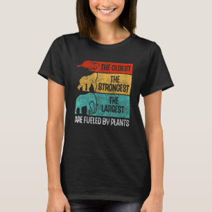 Fueled By Plants Turtle Gorilla Elephant Vegan Veg T-Shirt